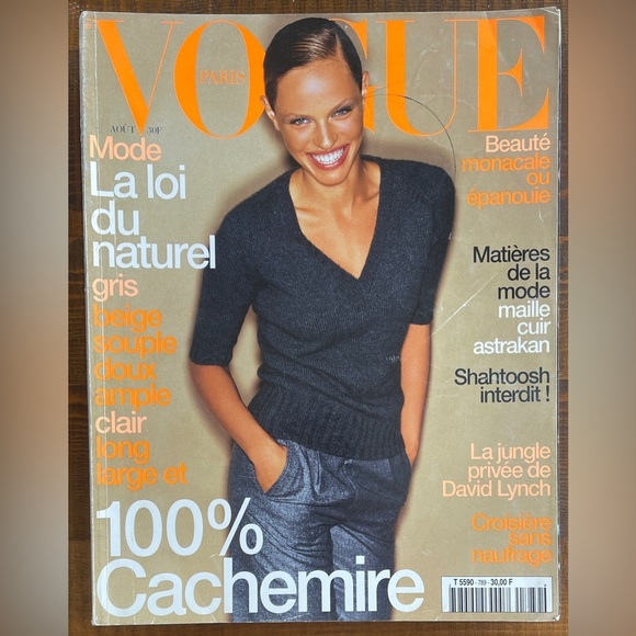 VOGUE Paris 789 de Aout 1998 Lindbergh Mondino Thompson Traore Donaldson Meir - Picture 1 of 1